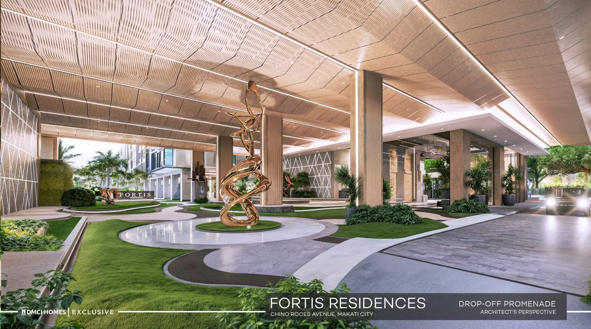 One Fortis Plaza and Fortis Residences shared promenade — integrated mixed-use development