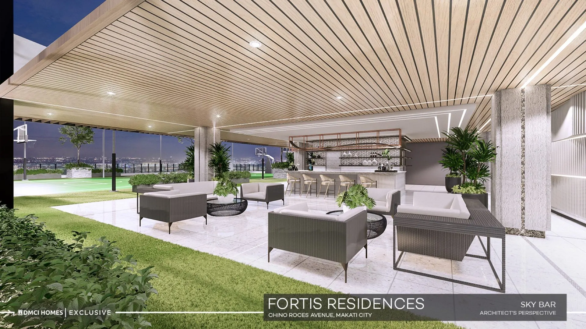 One Fortis Plaza Sky Bar — rooftop venue with panoramic Makati views