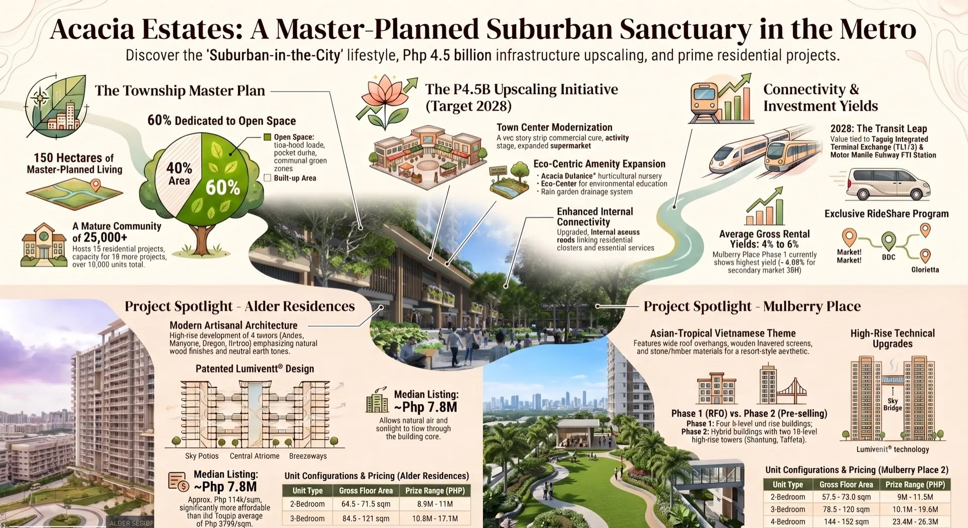 Acacia Estates master-planned township — Alder Residences and Mulberry Place