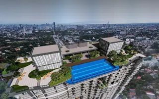 Sky promenade and lap pool at The Erin Heights