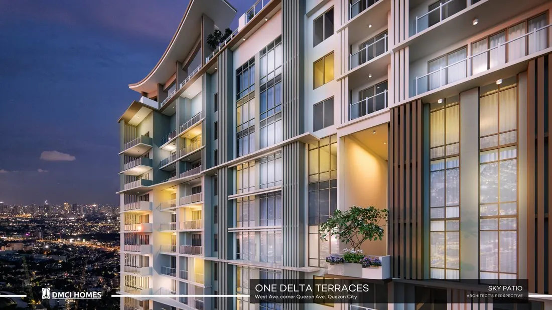 One Delta Terraces sky patio — 57-storey DMCI Homes condominium with resort amenities