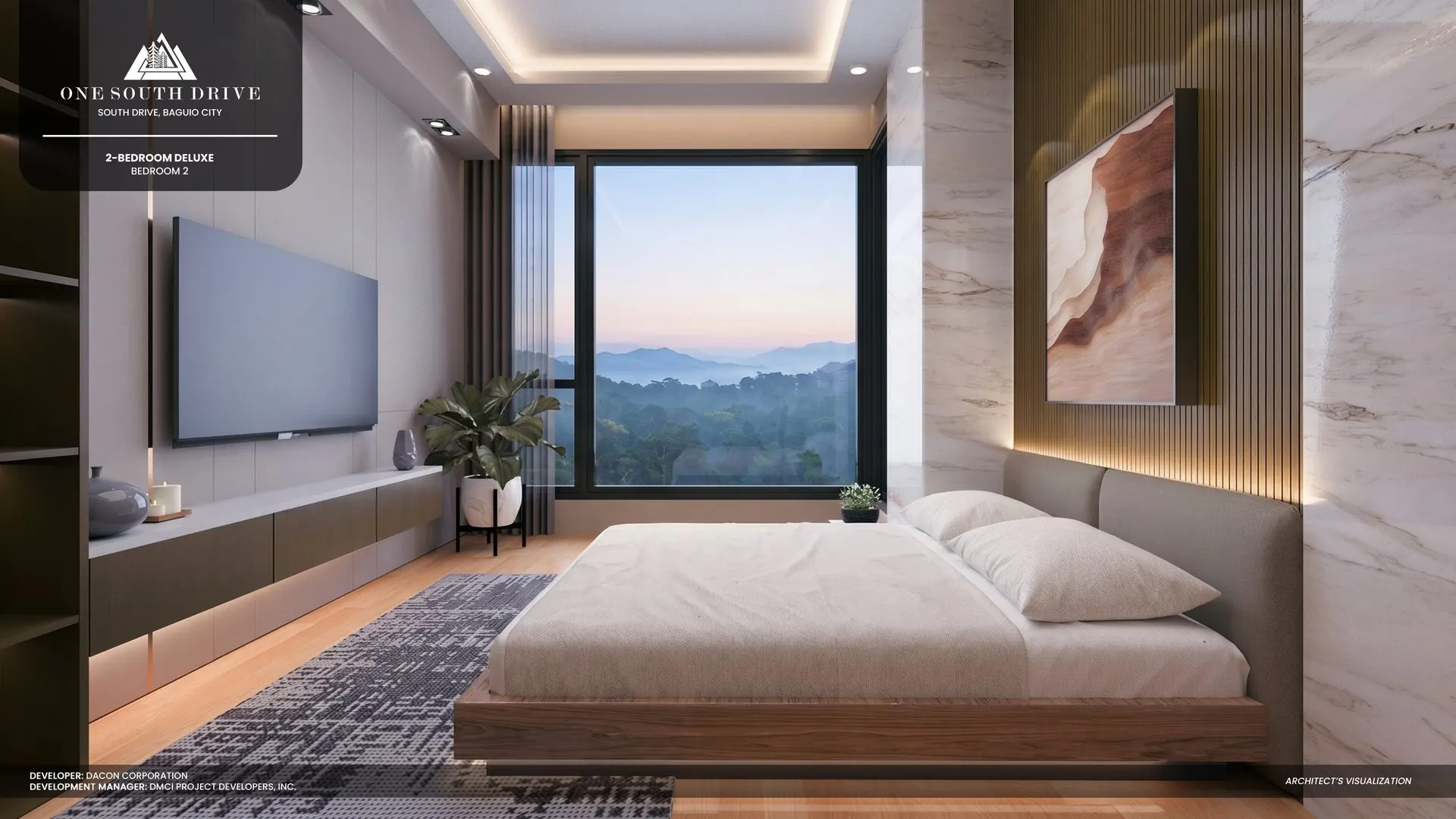 Bedroom 2 — 2BR Deluxe, One South Drive