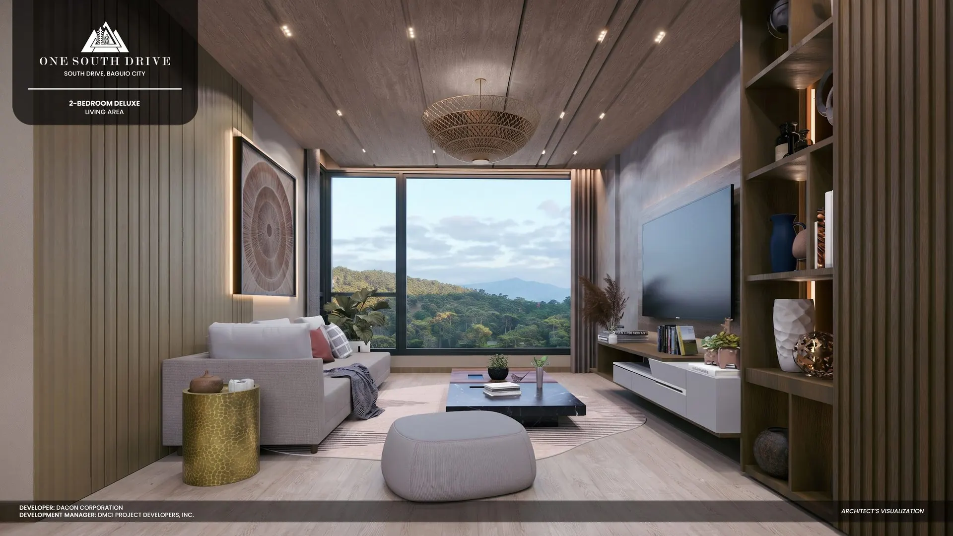 Living Area — 2BR Deluxe, One South Drive