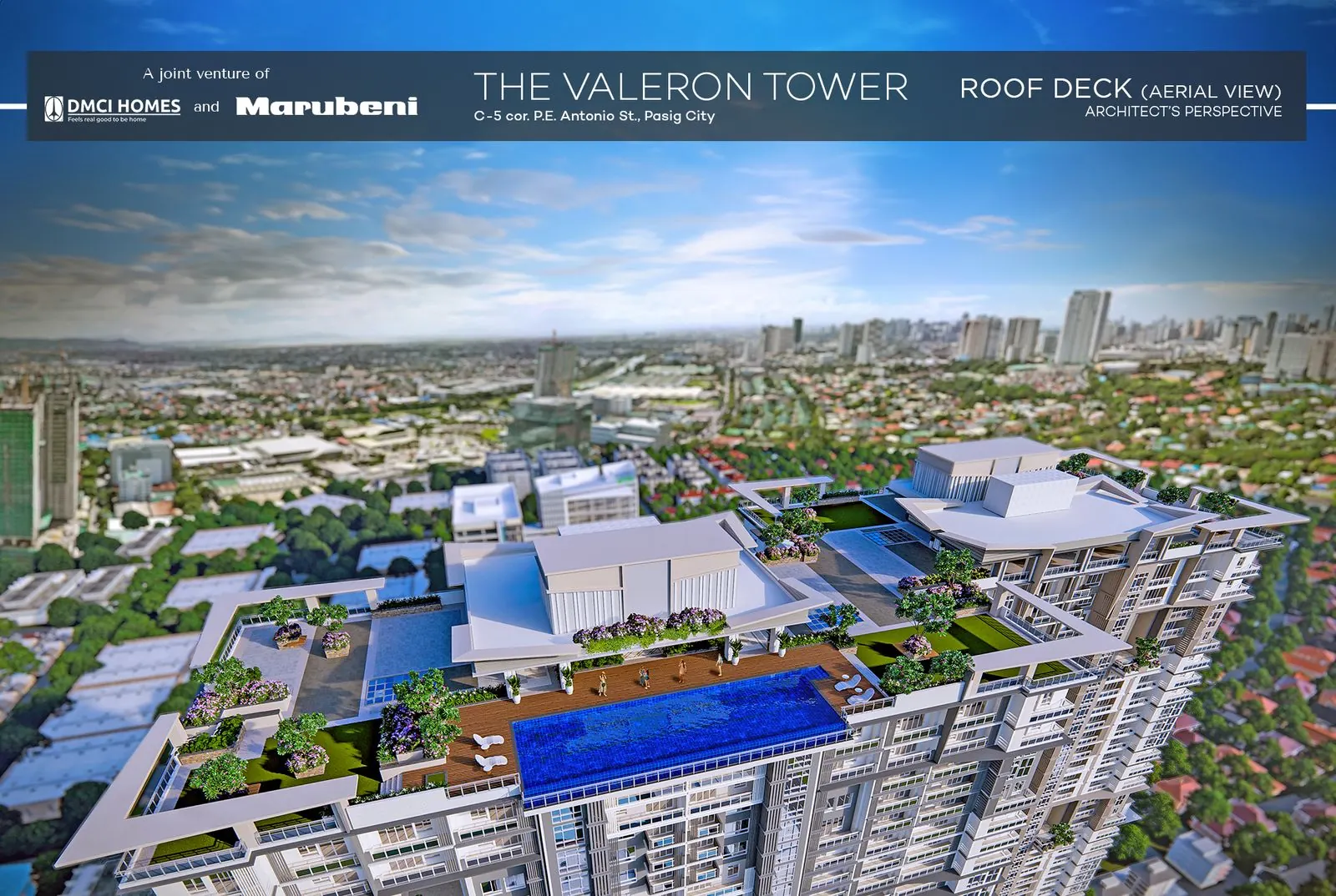 Roof-deck aerial view